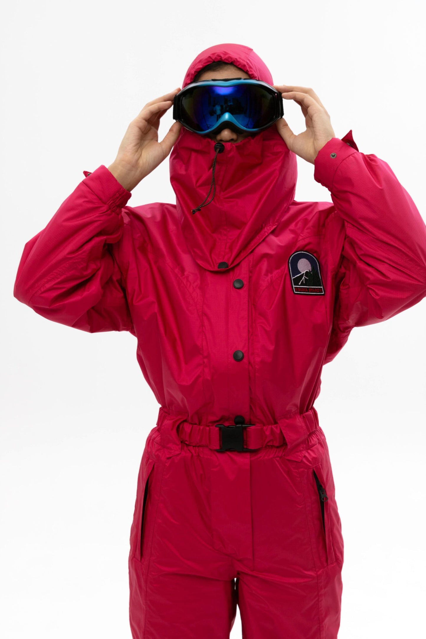 Жіночий рожевий комбінезон для лиж та сноуборду