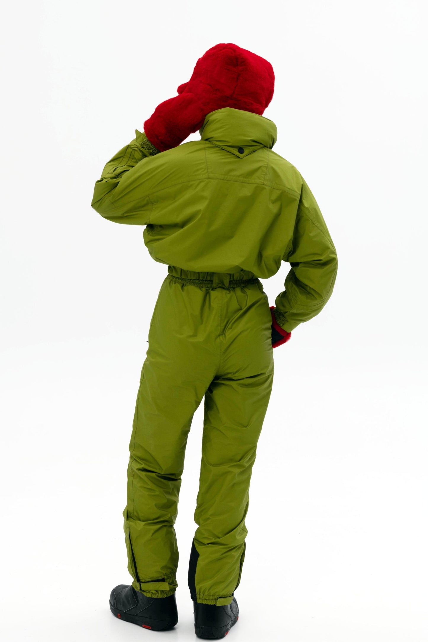 Жіночий салатовий комбінезон для лиж та сноуборду
