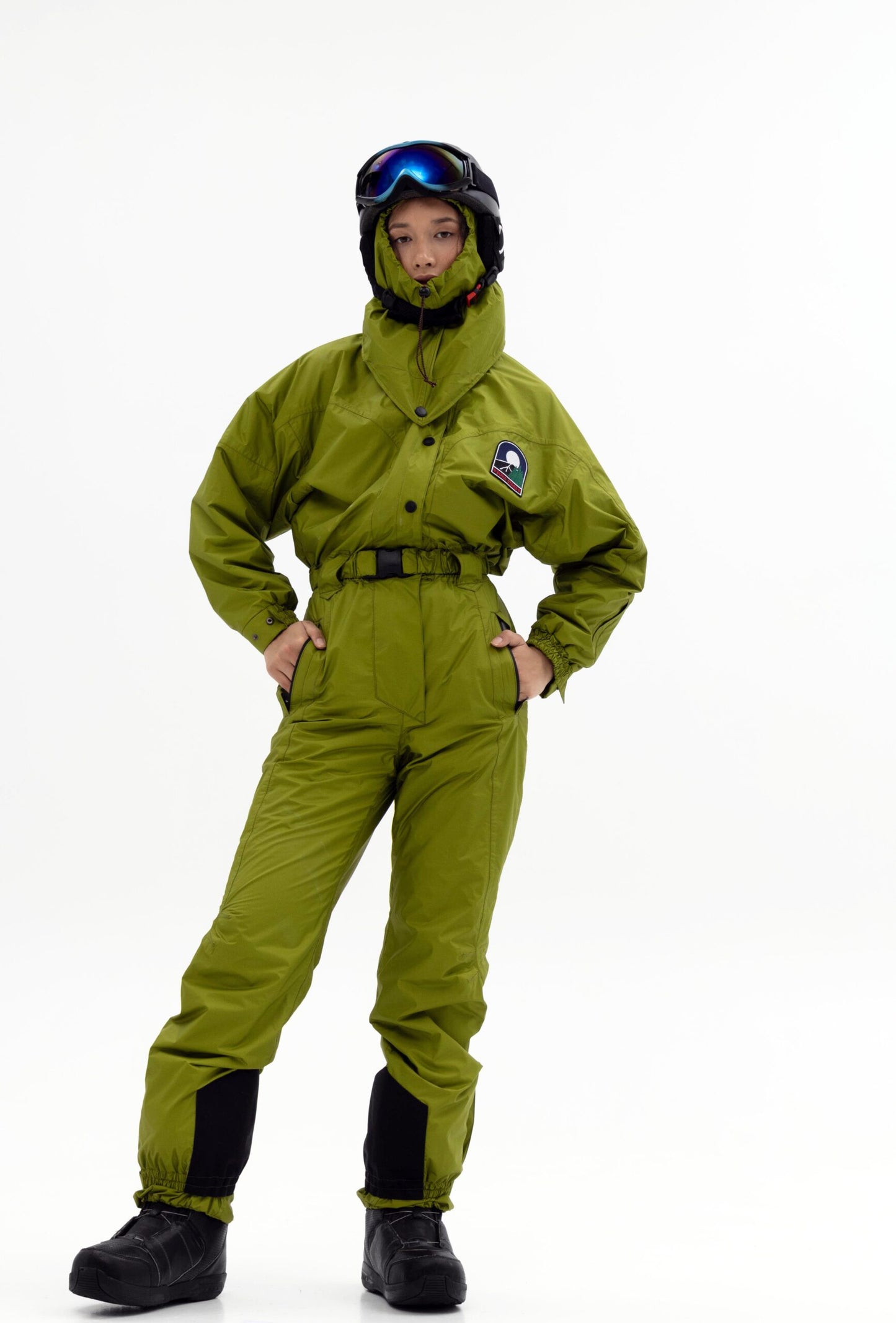 Жіночий салатовий комбінезон для лиж та сноуборду