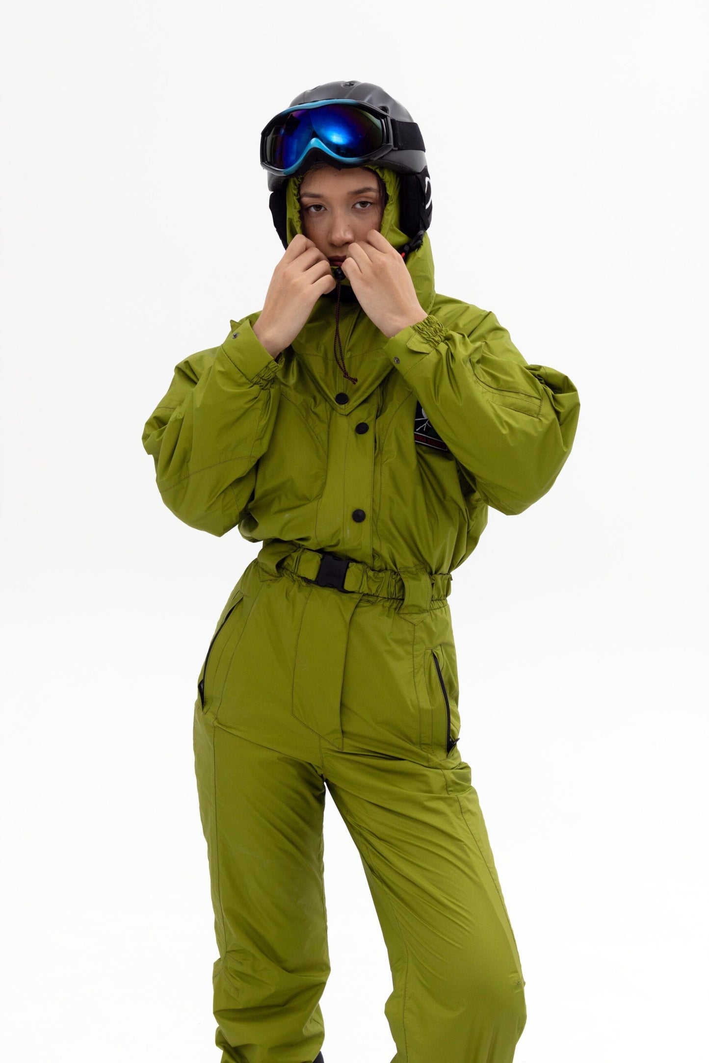 Жіночий салатовий комбінезон для лиж та сноуборду
