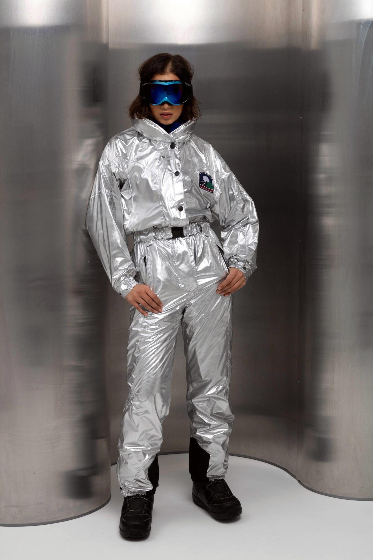 Жіночий металевий зимовий лижний комбінезон | Водонепроникний костюм для лиж та сноуборду