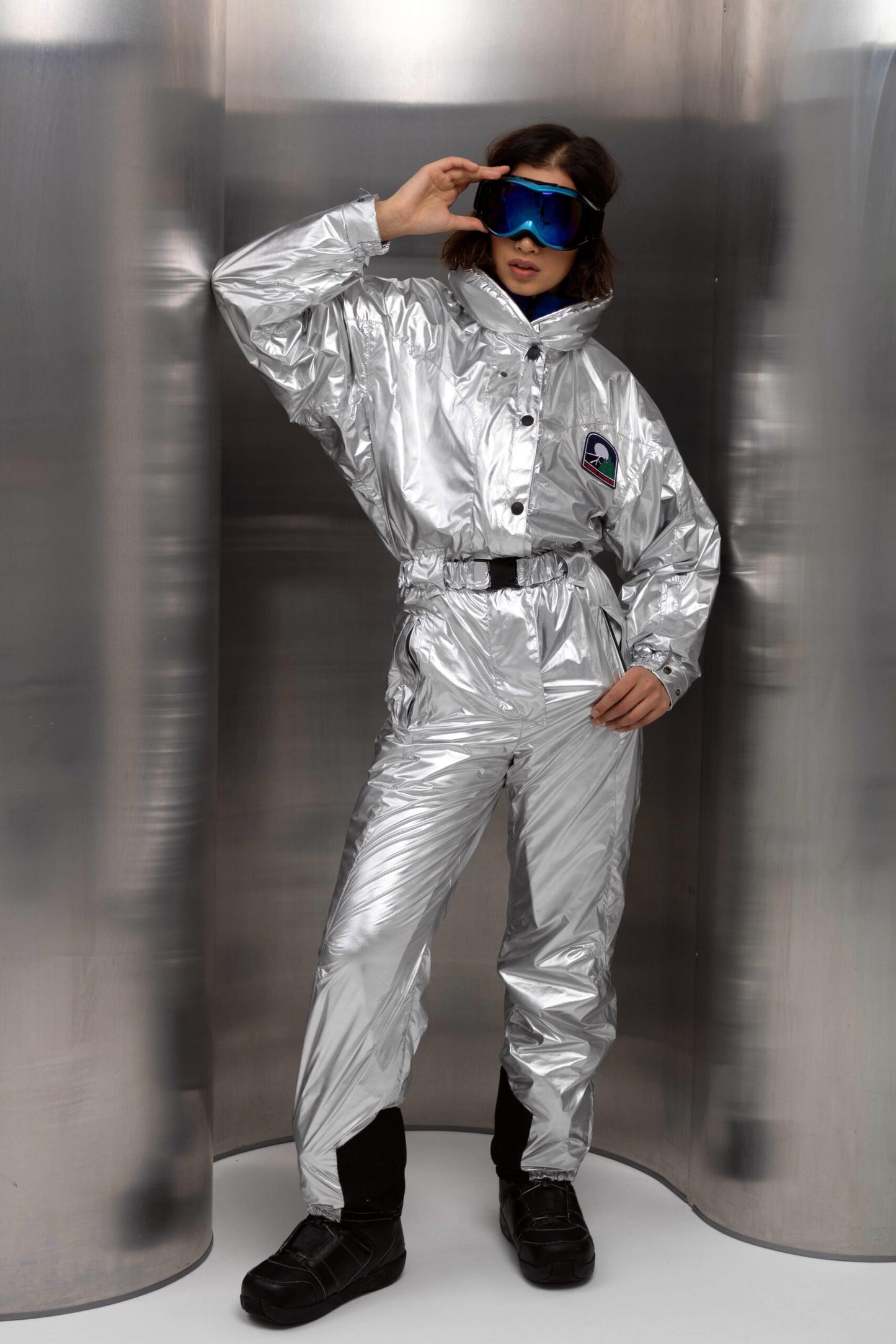 Жіночий металевий зимовий лижний комбінезон | Водонепроникний костюм для лиж та сноуборду