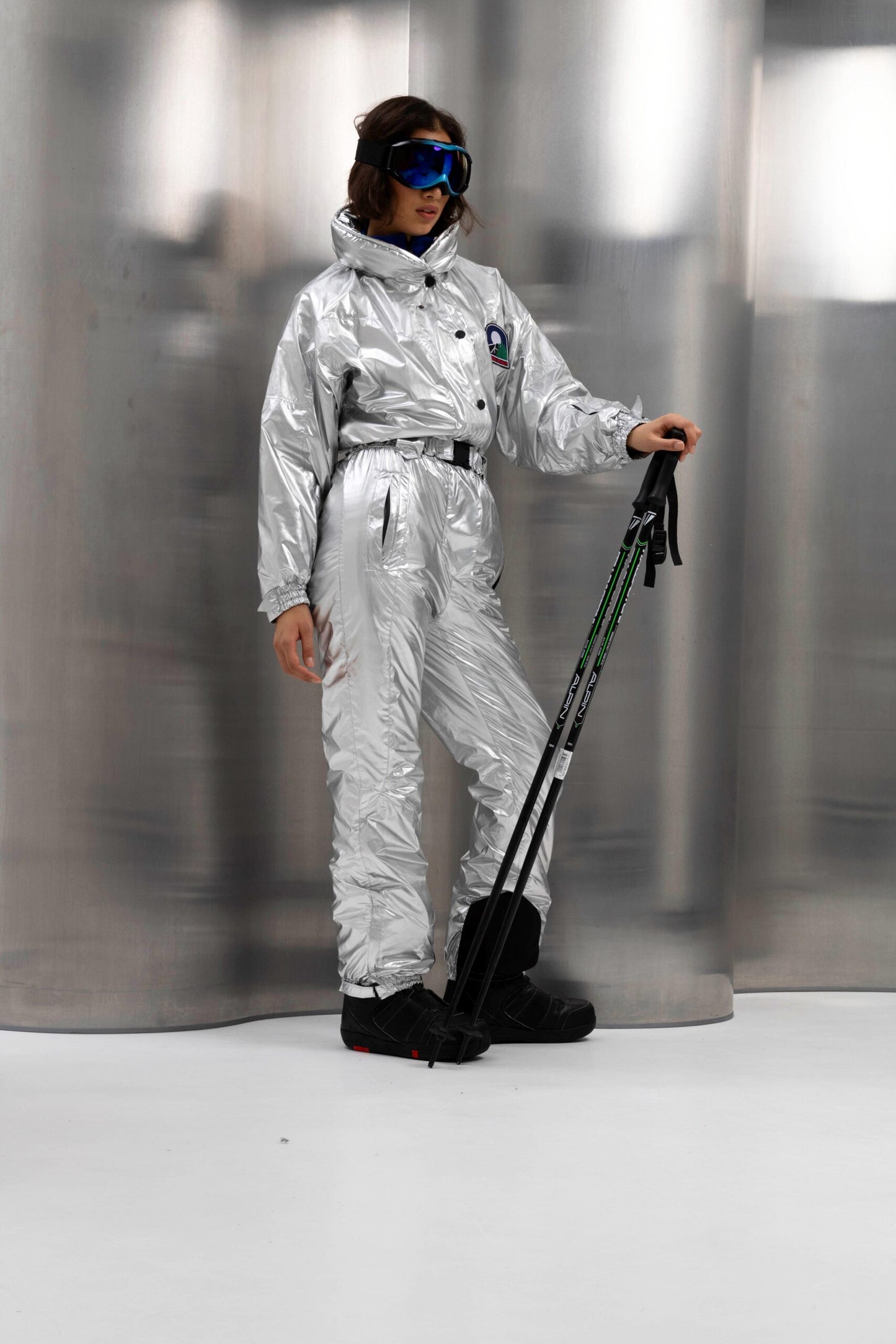 Жіночий металевий зимовий лижний комбінезон | Водонепроникний костюм для лиж та сноуборду