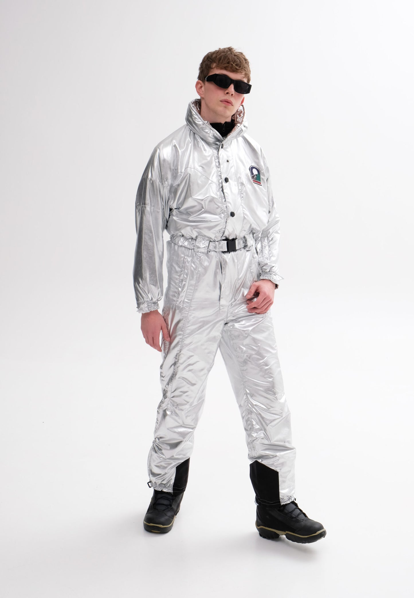 Чоловічий зимовий металевий комбінезон