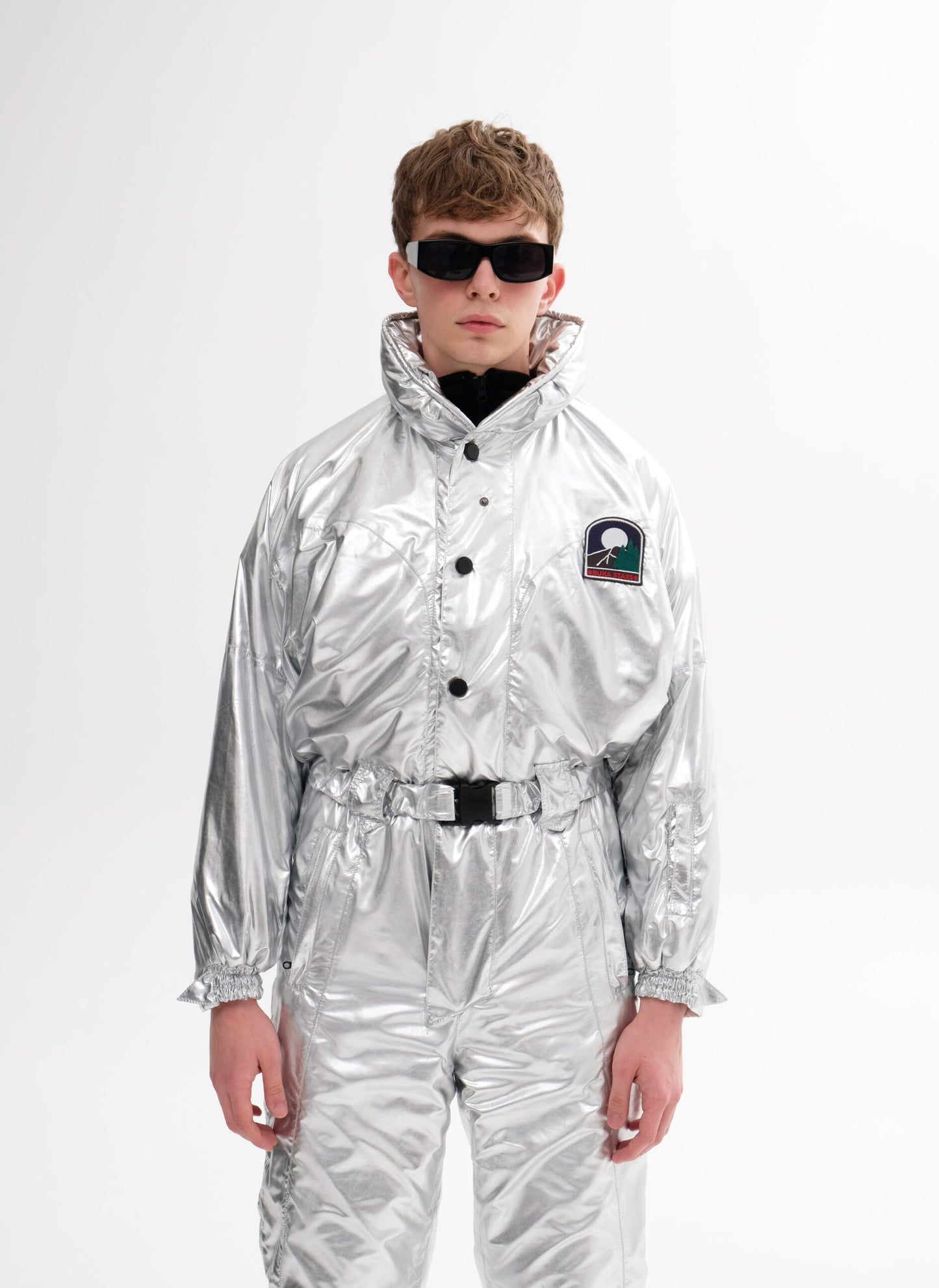 Чоловічий зимовий металевий комбінезон