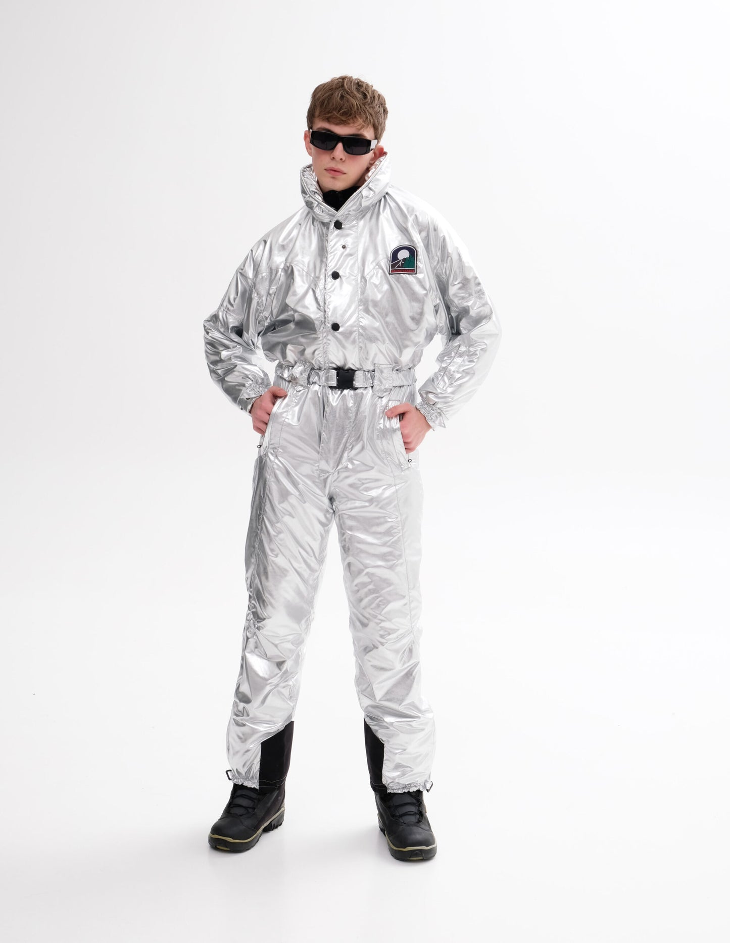 Чоловічий зимовий металевий комбінезон