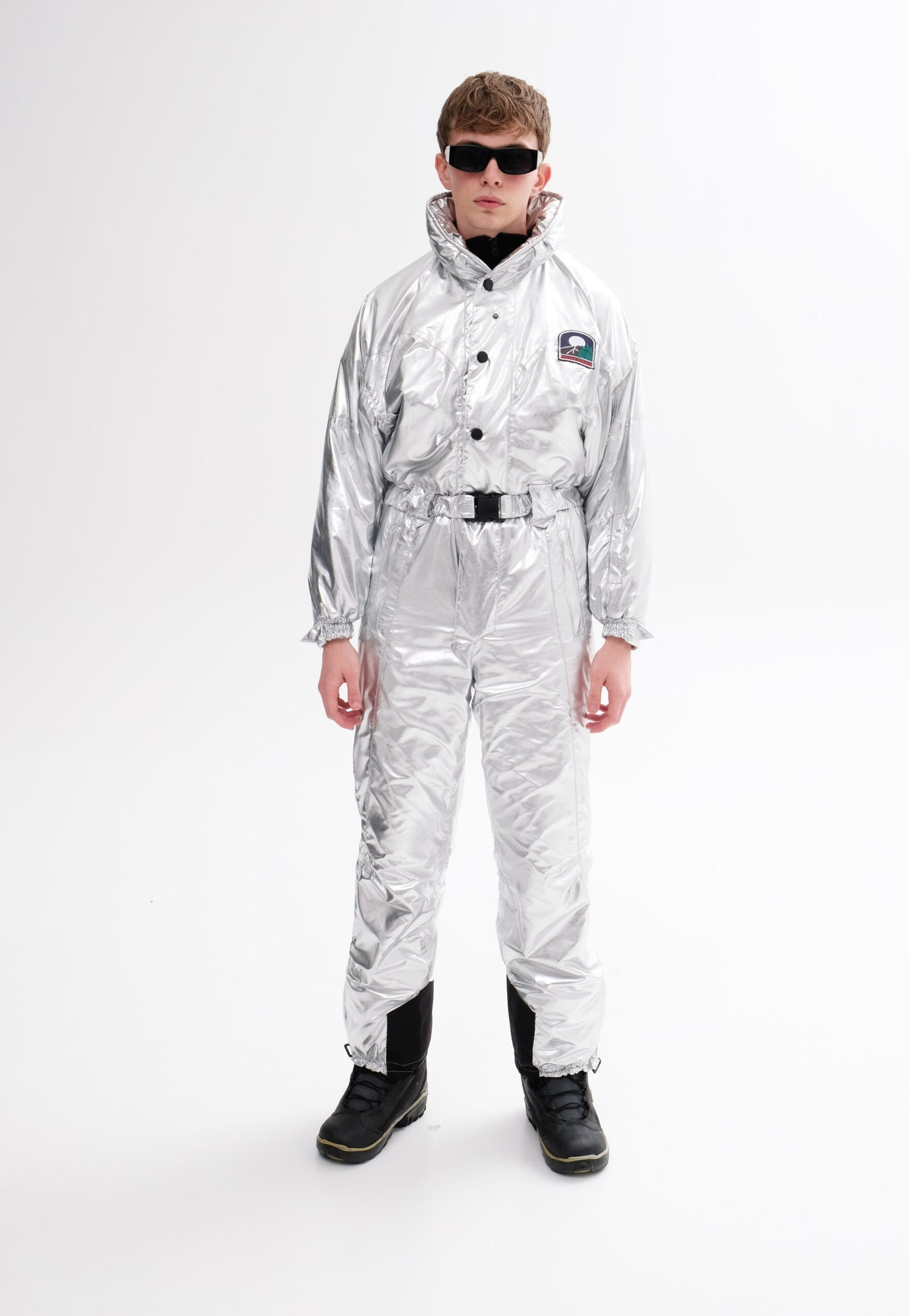 Чоловічий зимовий металевий комбінезон